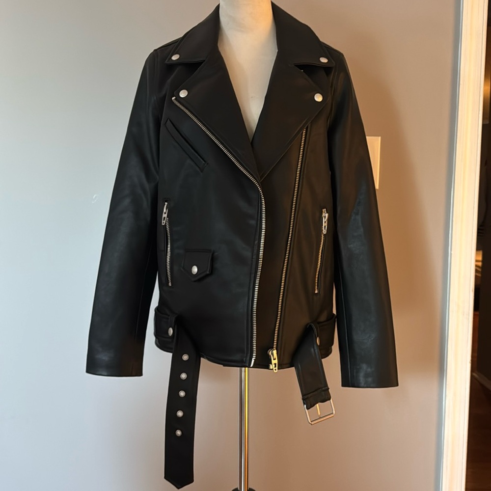 BlankNYC faux leather moto jacket women’s size S